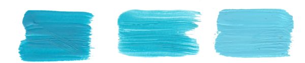 Echantillon de couleur bleu turquoise phtalo pour la peinture à l'encaustique. Composition ; cire d'abeille, résine damar, pigment.